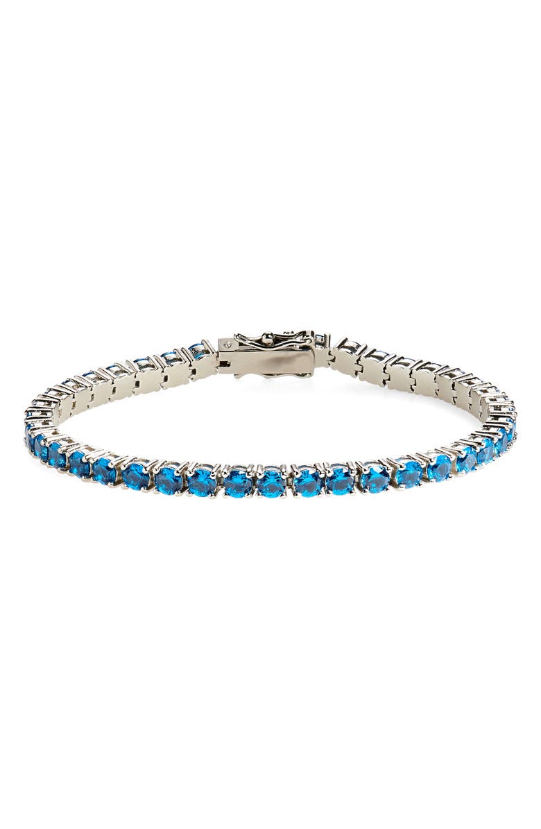 Kurt Geiger London CZ Tennis Bracelet, Main, color, Blue