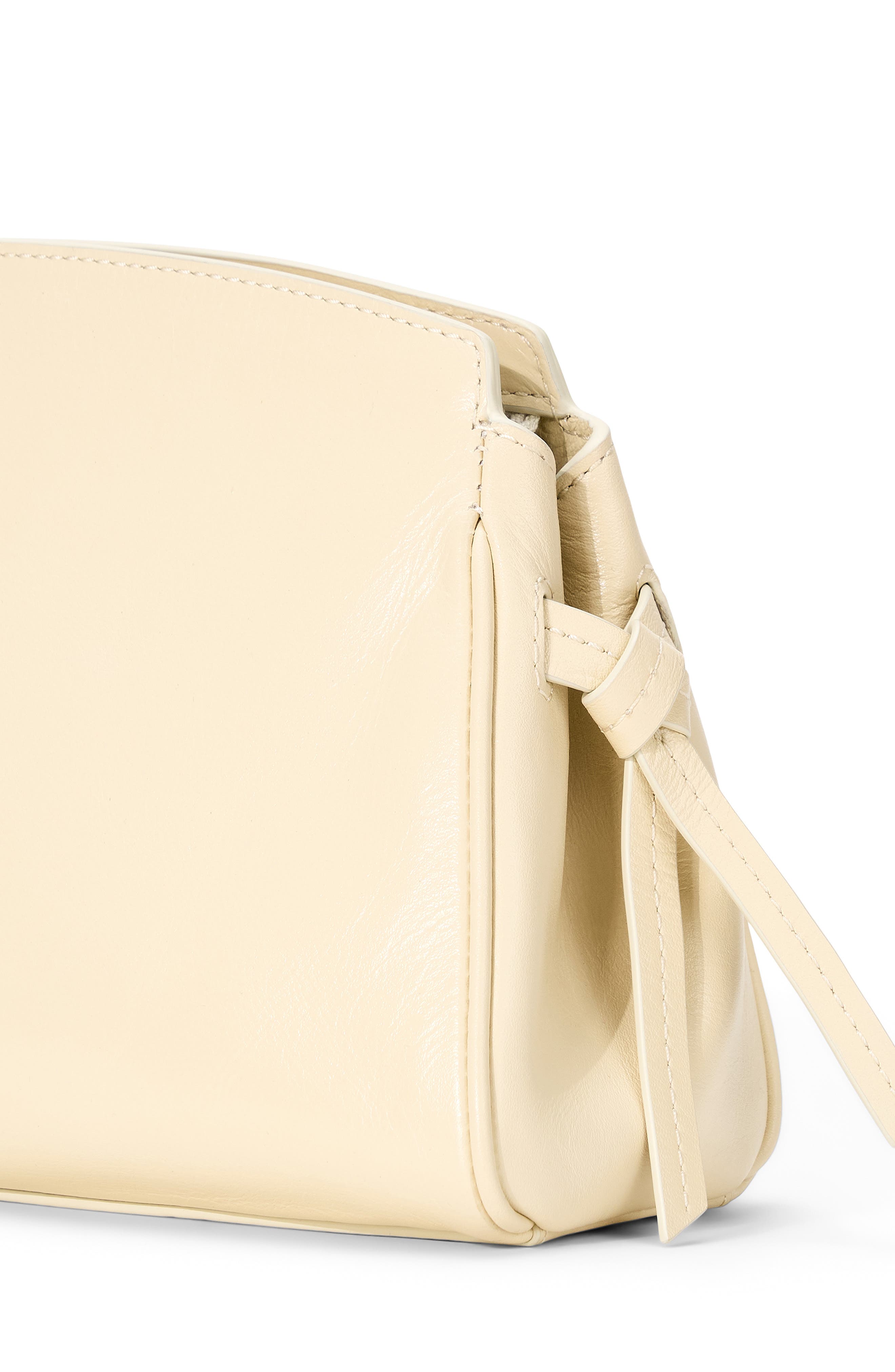 STAUD Maude Convertible Leather Clutch, Alternate, color, Cream