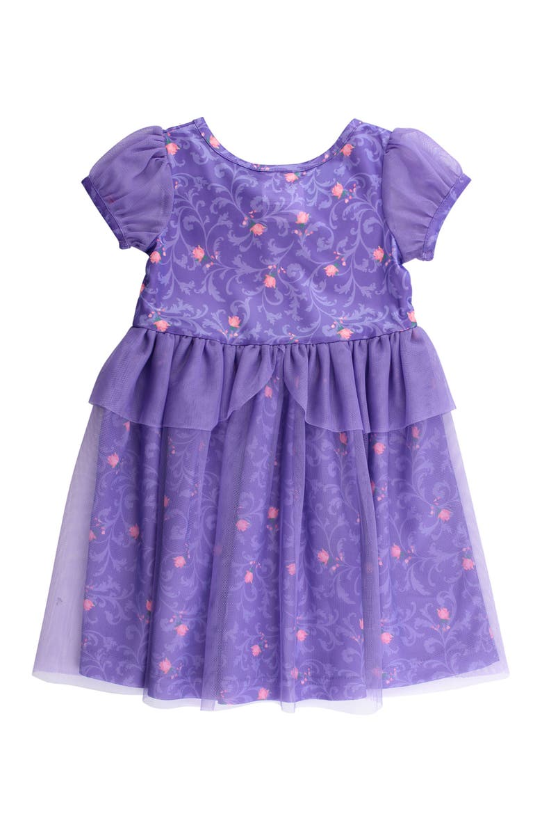 RuffleButts Princess Dress-Up Puff Sleeve Nightgown, Alternate, color, Royal Purple Princess