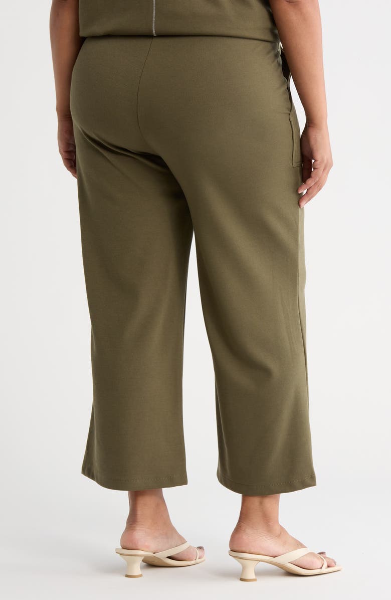 MAX STUDIO Crop Wide Leg Pants, Alternate, color, Sage