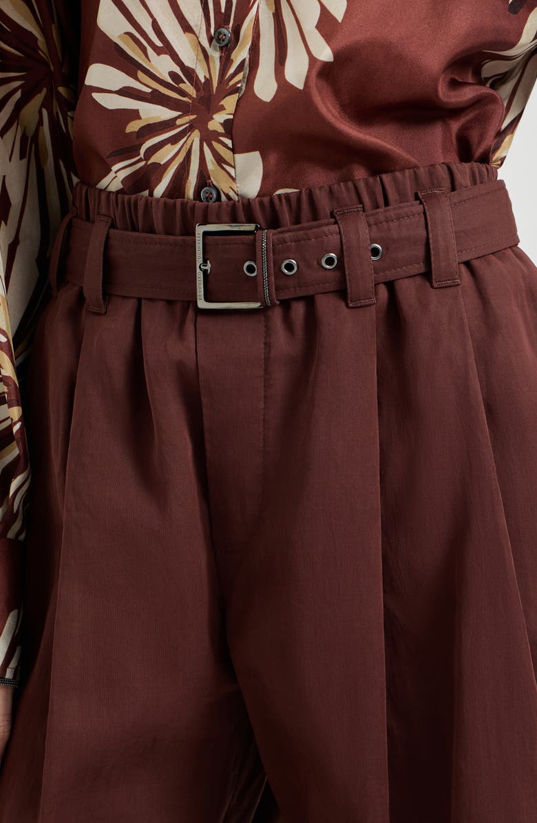 Brunello Cucinelli Loose trousers, Alternate, color, Bordeaux