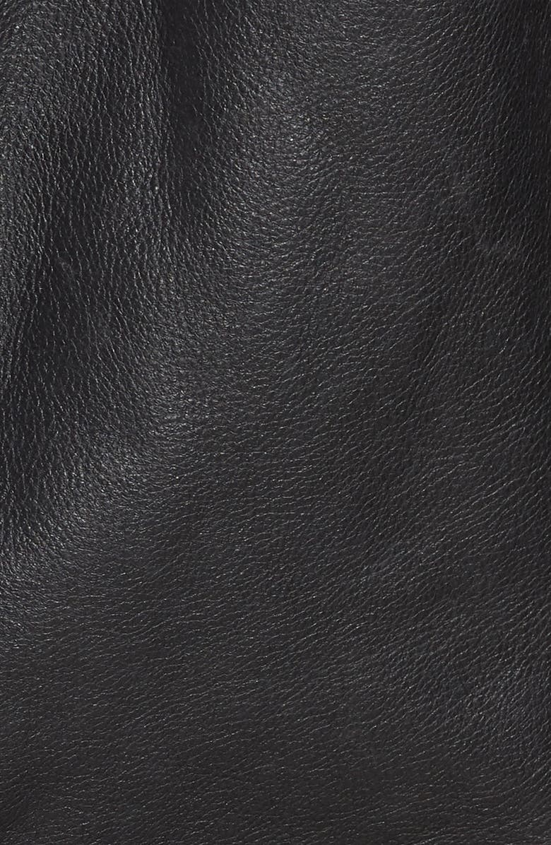 Schott NYC Café Racer Hand Vintaged Cowhide Leather Jacket, Alternate, color, Black