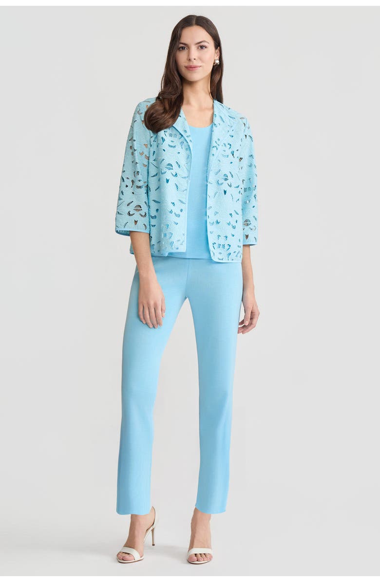 Ming Wang Heritage Embroidered Stitch Woven Topper, Alternate, color, Serene