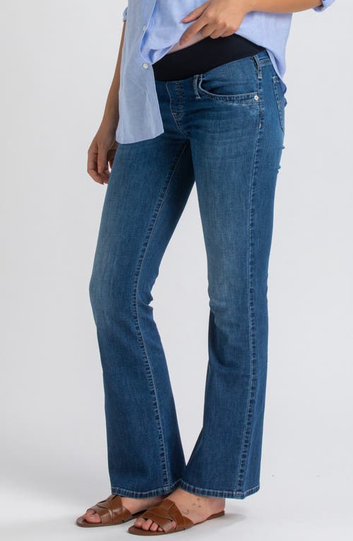 Pietro Brunelli Maternity Maternity Graduated Flare Jeans In Blue