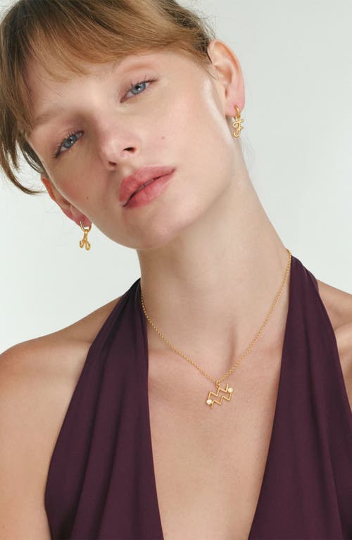 Oak & Luna Give Me A Sign Zodiac Name Necklace In Gold