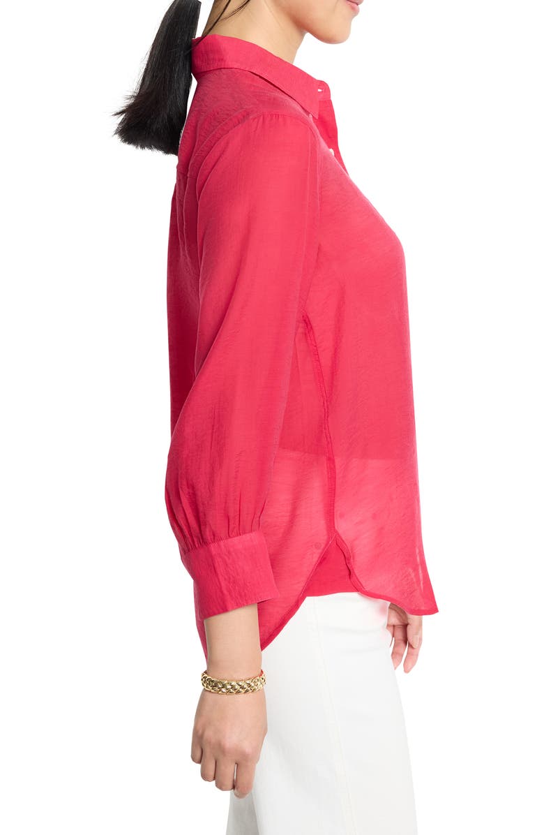 NIC+ZOE Breeze Button-Up Shirt, Alternate, color, Daiquiri