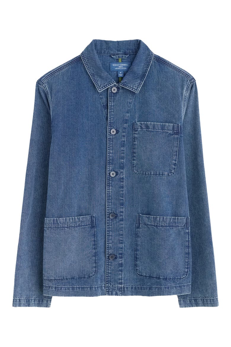 Tin Stream Denim Work Jacket, Alternate, color, DARK MID INDIGO WASH