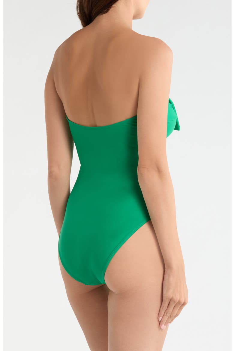 Solid Bow One-Piece Swimsuit, Alternate, color, SEA GREEN