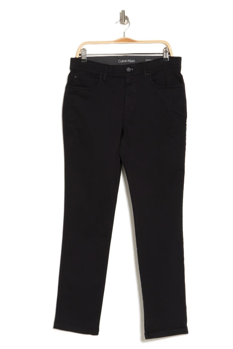Brushed Twill Slim Pants, Alternate, color, BLACK BEAUTY