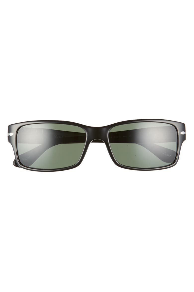 58mm Polarized Square Sunglasses, Alternate, color, BLACK/ BLACK SOLID