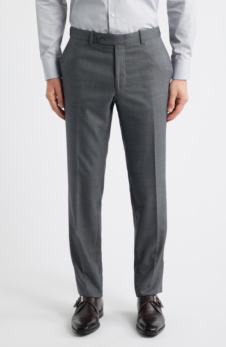 Peter Millar Hartford Classic Fit Charcoal Grey Glen Check Wool Suit, Alternate, color, Charcoal