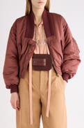 Chloé Oversize Techniacal Satin Bomber Jacket