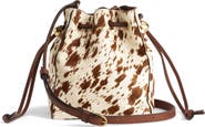 Madewell The Mini Genuine Calf Hair Crossbody Bucket Bag