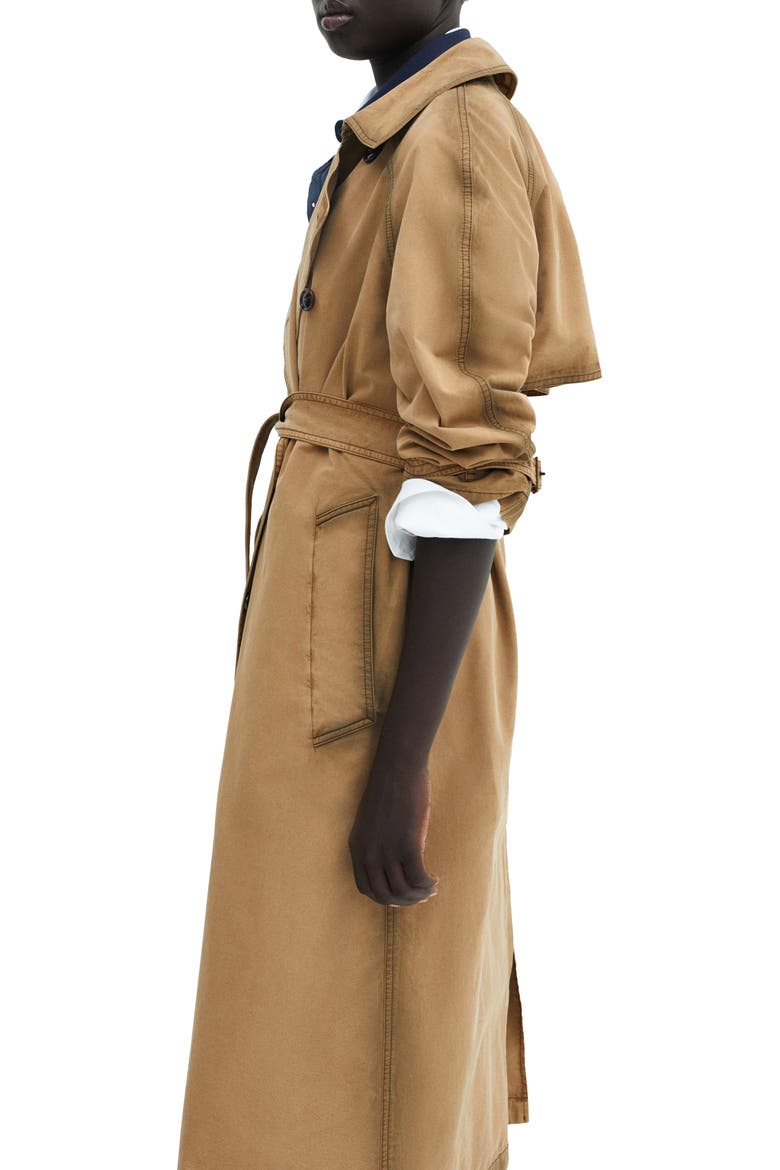 Trench Coat, Alternate, color, BROWN