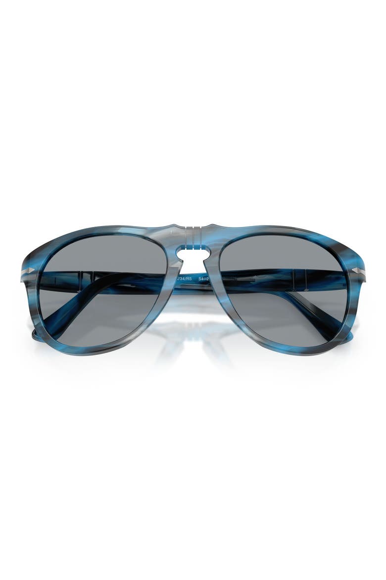 54mm Pilot Sunglasses, Alternate, color, STRIPED BLUE AND GREY / GREY