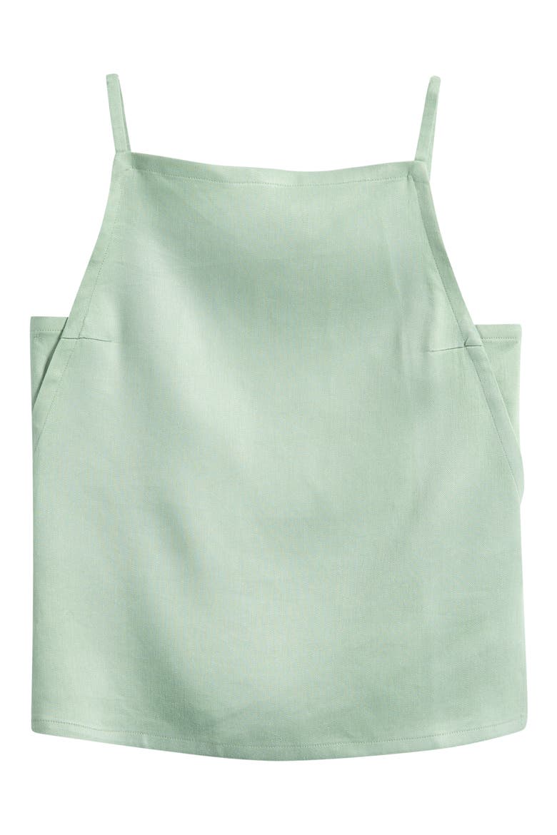 Apron Linen Blend Tank, Alternate, color, DELICATE GREEN