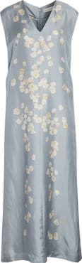 Altuzarra Cherie Petal Print Silk Midi Dress