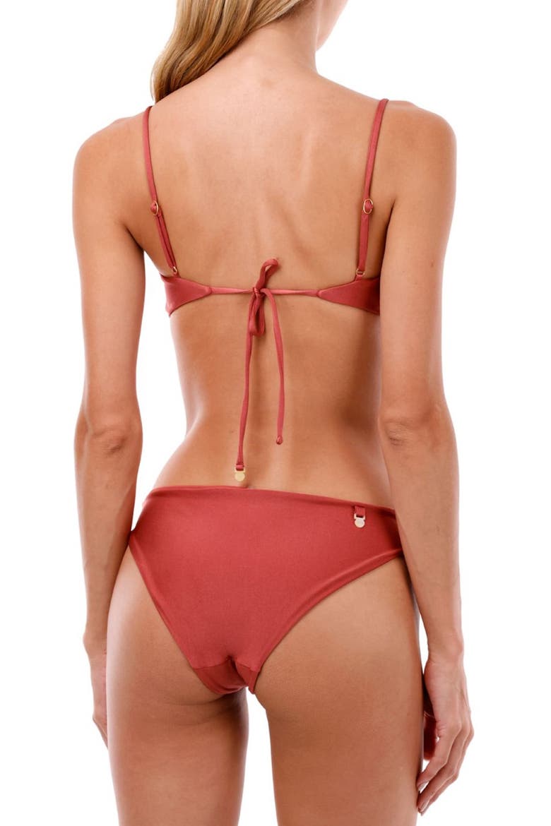 Fabed Rose Concha Bikini Top, Alternate, color, FABED ROSE