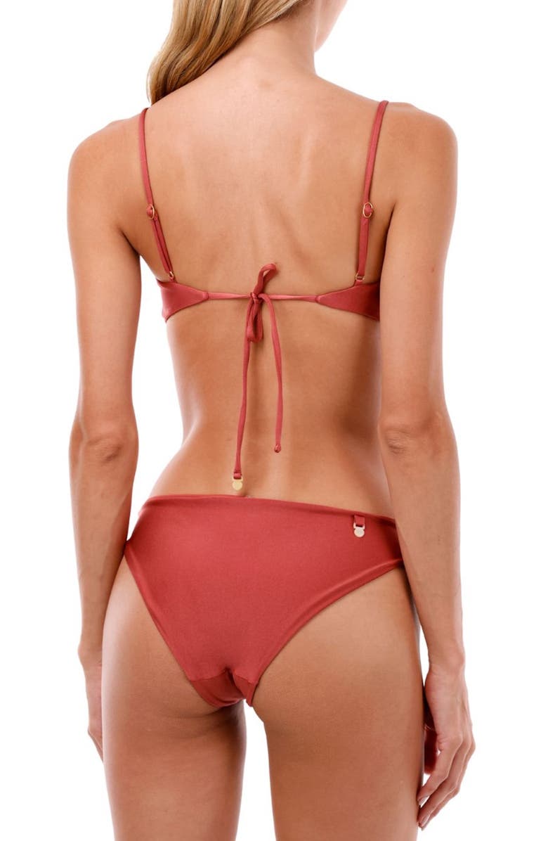 MALAI Fabed Rose Concha Bikini Top, Alternate, color, Fabed Rose