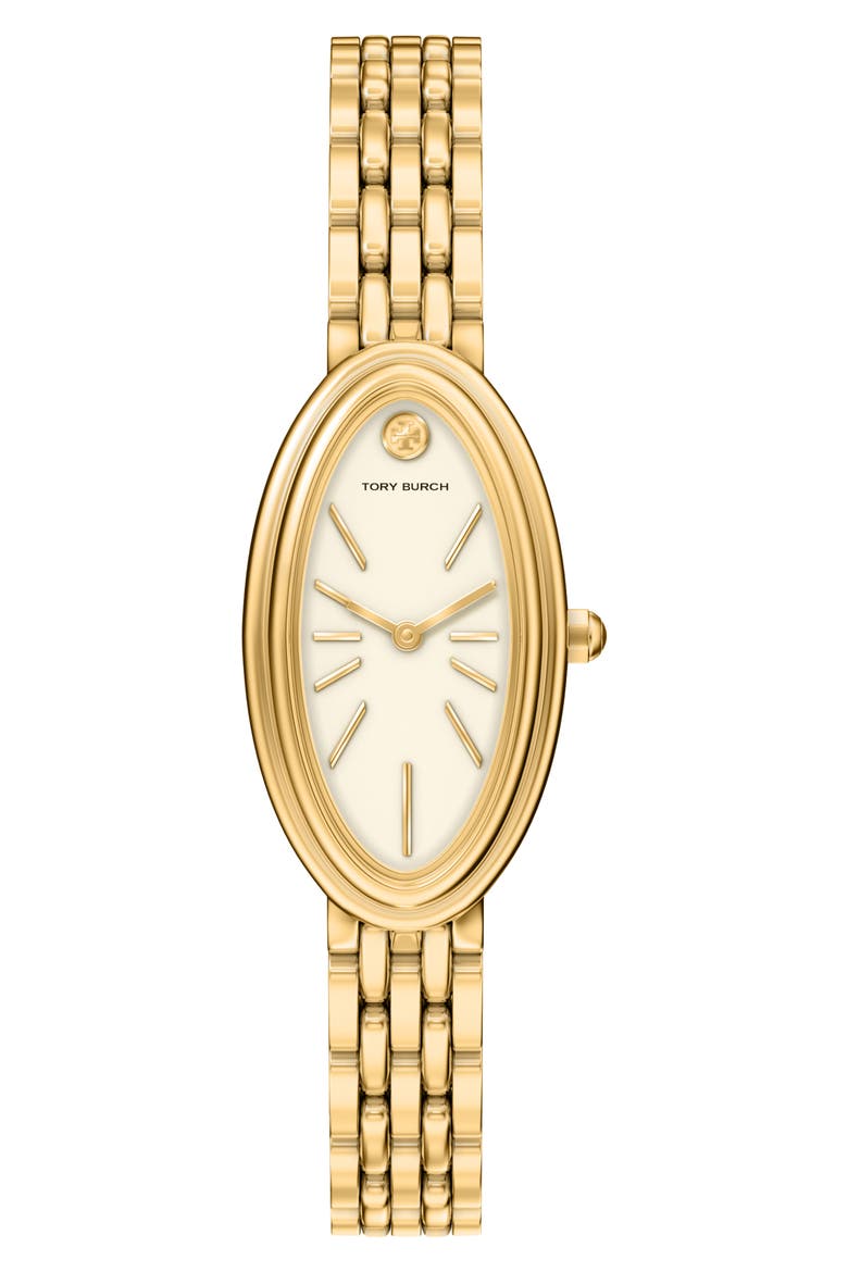 The Oval Elongated Bracelet Watch, 22mm x 38mm, Main, color, GOLD