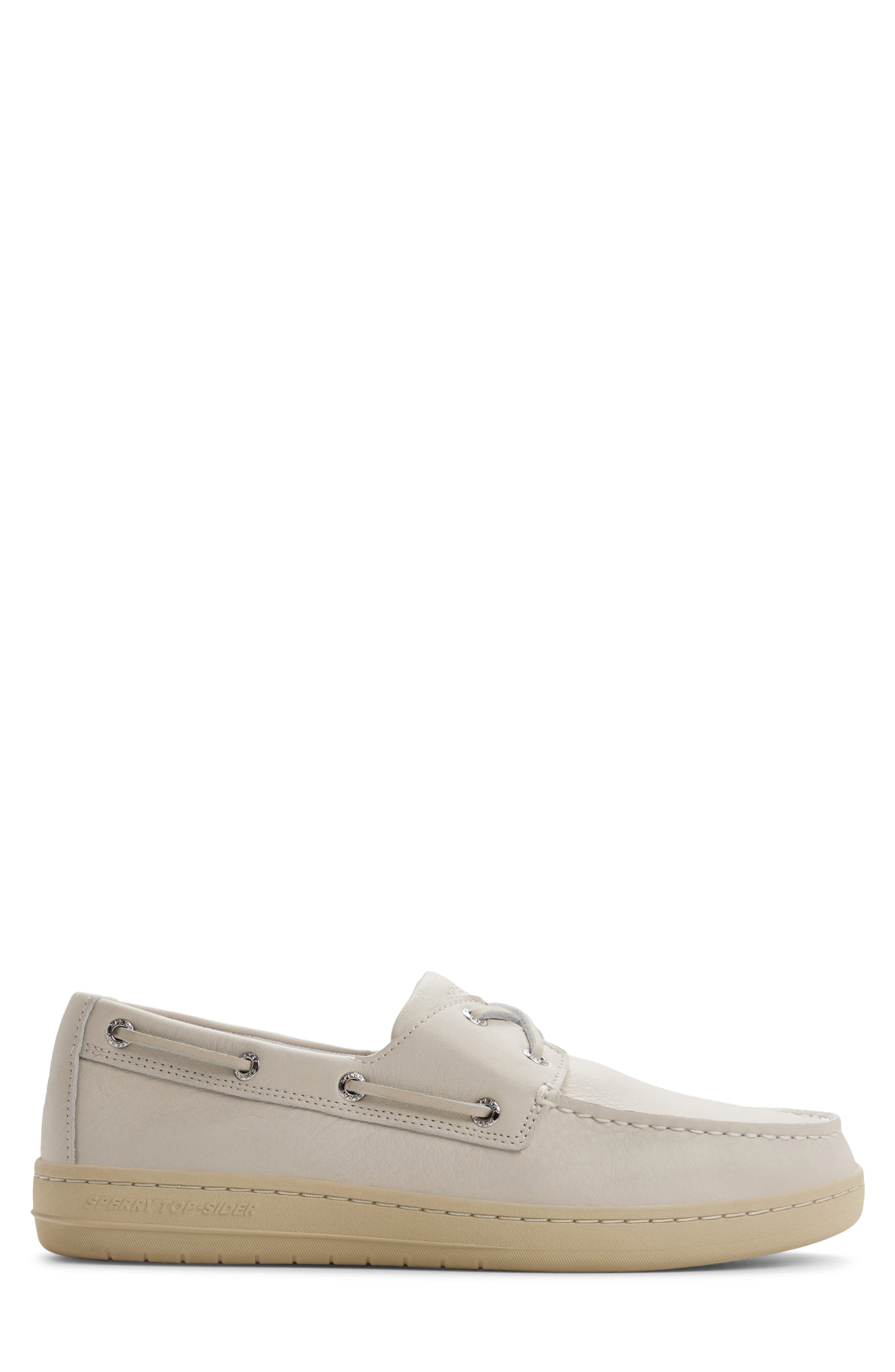 Strake 2-Eye Boat Shoe, Alternate, color, WHITE