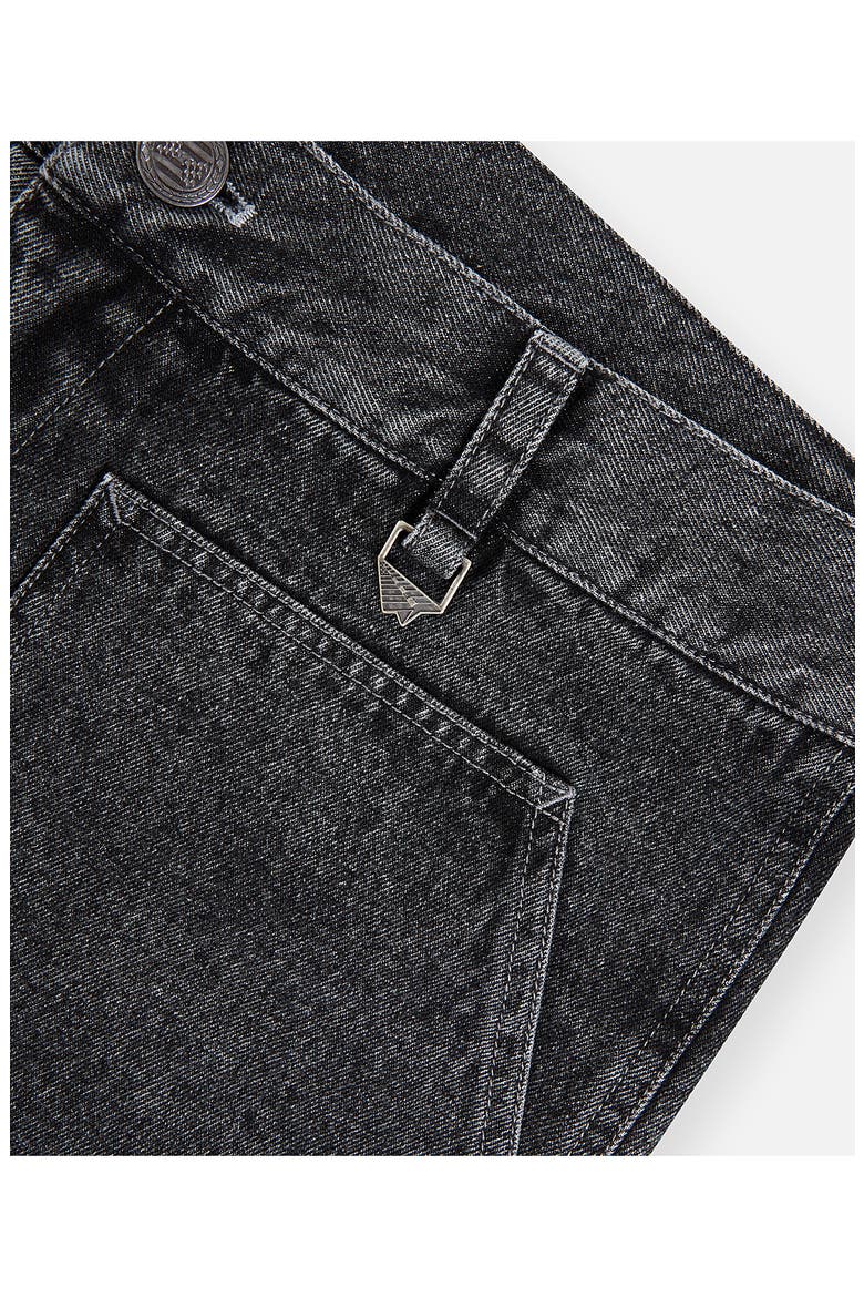 Utility Denim Shorts, Alternate, color, BLACK