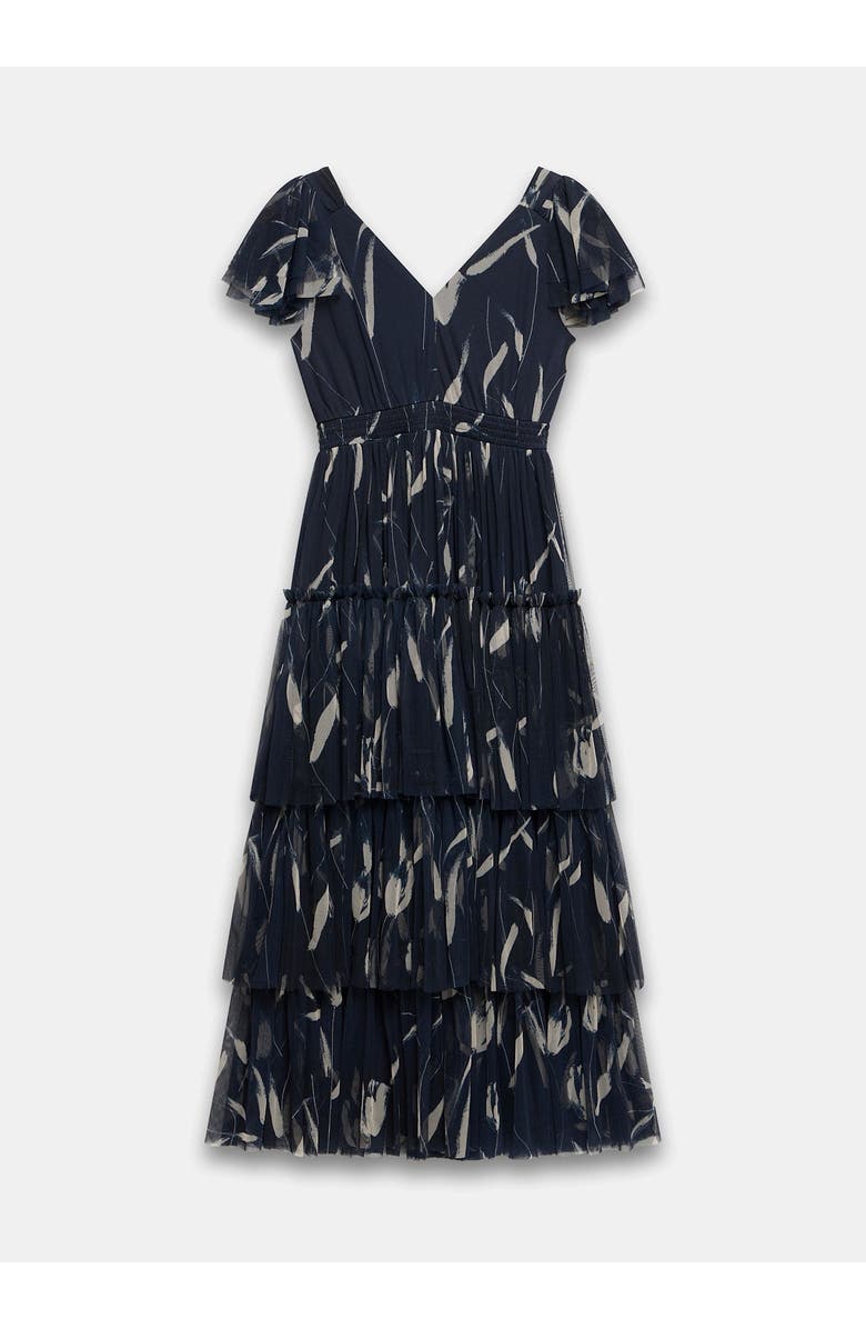 MINT VELVET Ruffle Maxi Dress, Alternate, color, Navy