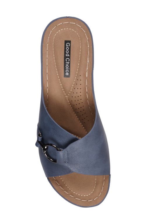 Gc Shoes Bay Wedge Sandal In Navy