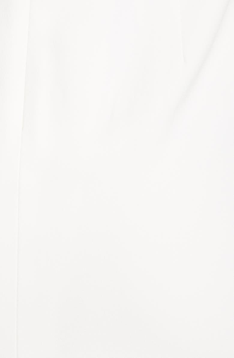 Pamella Roland Embellished Tulle Long Sleeve Crepe Column Gown, Alternate, color, 