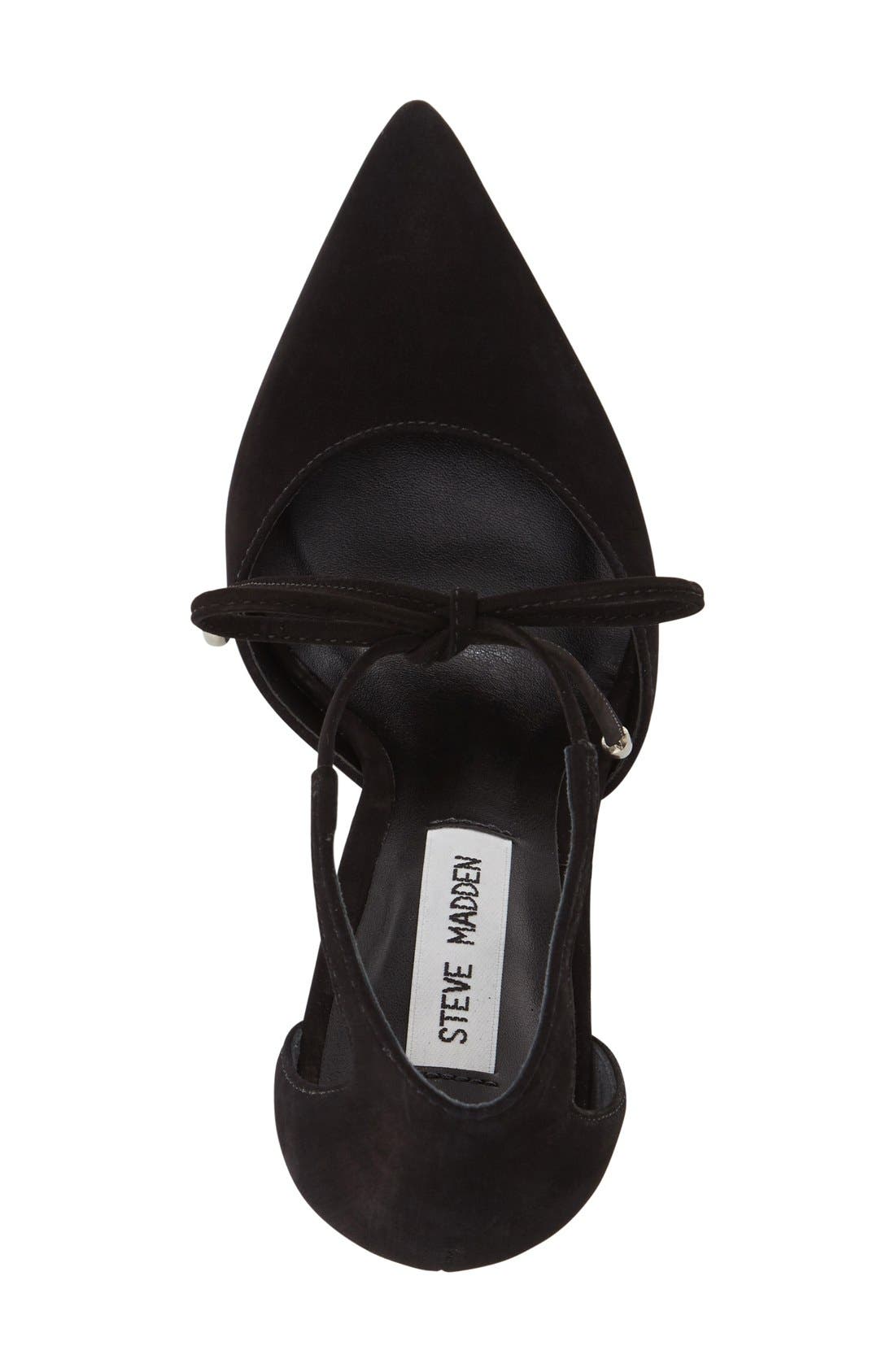 Pamperd Lace-Up Pump, Alternate, color, BLACK NUBUCK
