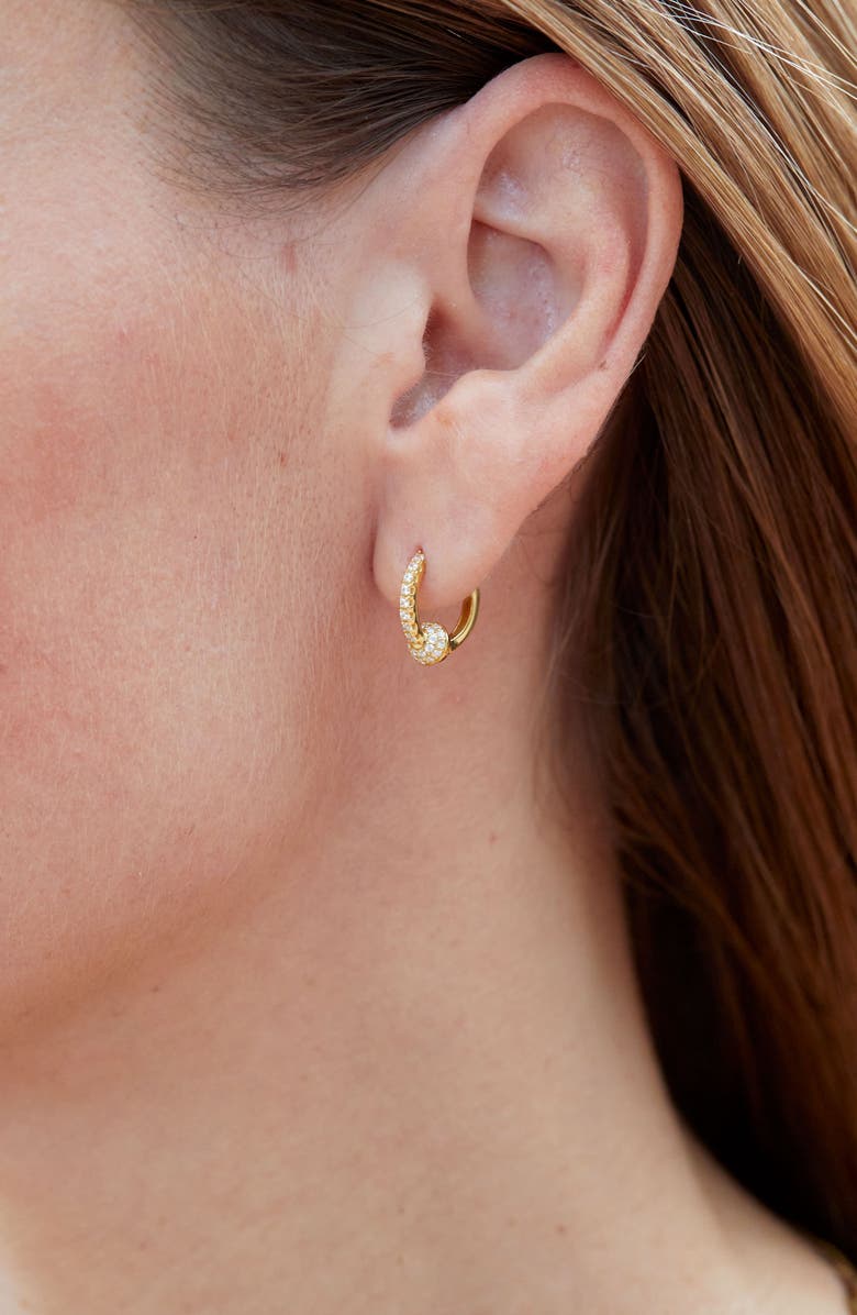 SAVVY CIE JEWELS CZ Huggie Hoop Earrings, Alternate, color, 