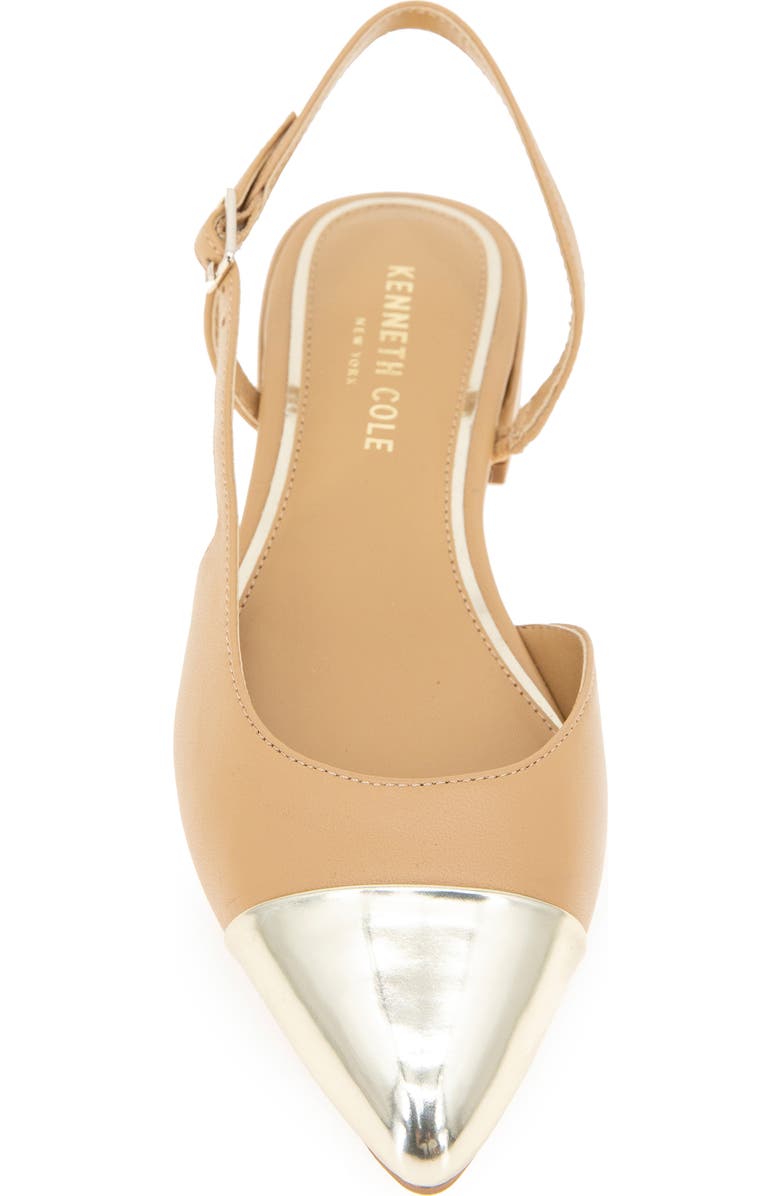 Kenneth Cole New York Cayla Slingback Half d'Orsay Pointed Cap Toe Pump, Alternate, color,