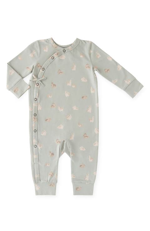Littles Snap Front Stretch Organic Cotton Romper (Baby)
