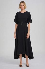 ELLE Collection Belted Midi Dress