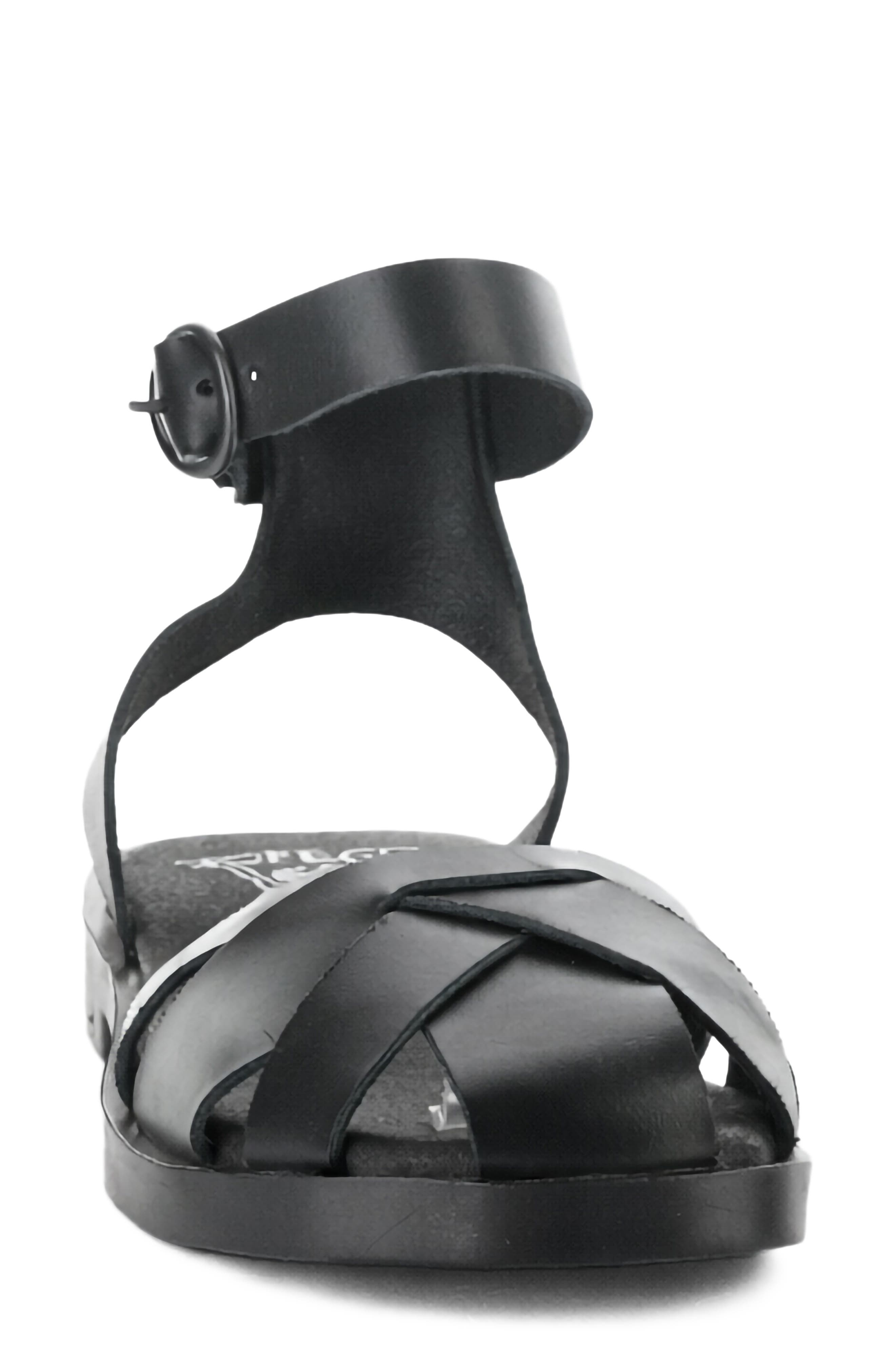 Fly London Alli Ankle Strap Fisherman Sandal, Alternate, color, Black