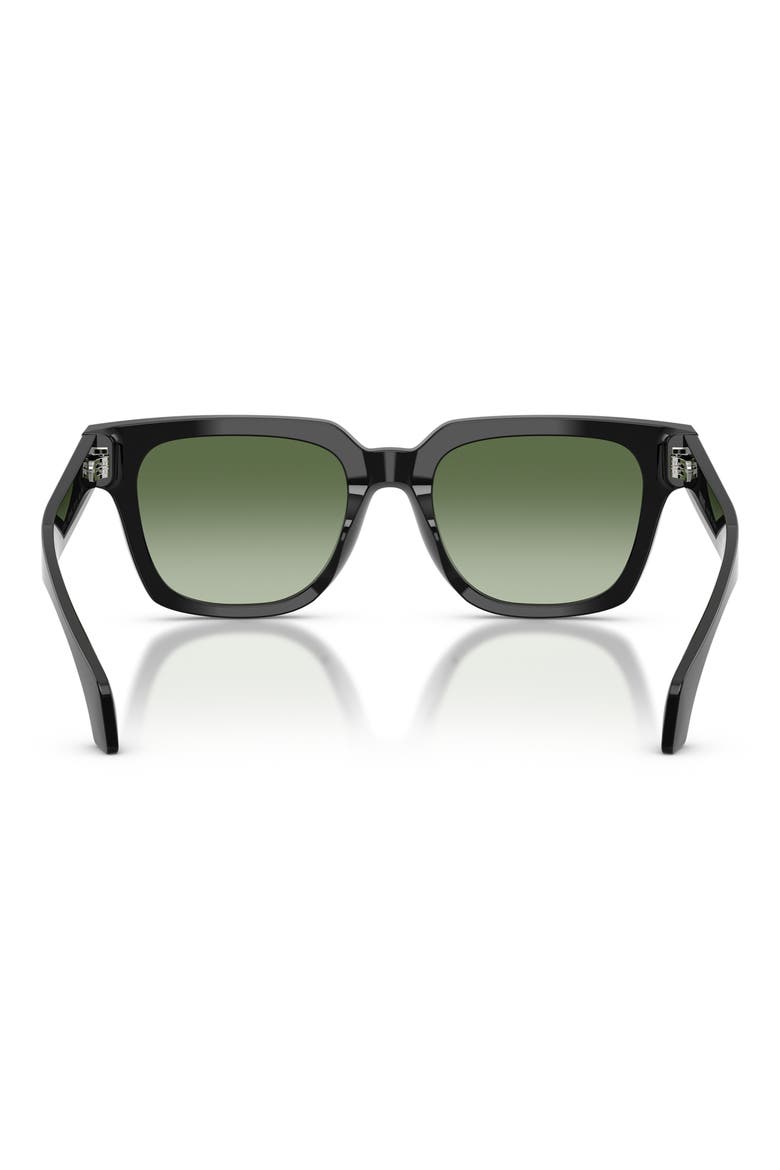 52mm Square Sunglasses, Alternate, color, BLACK / GREEN GRADIENT