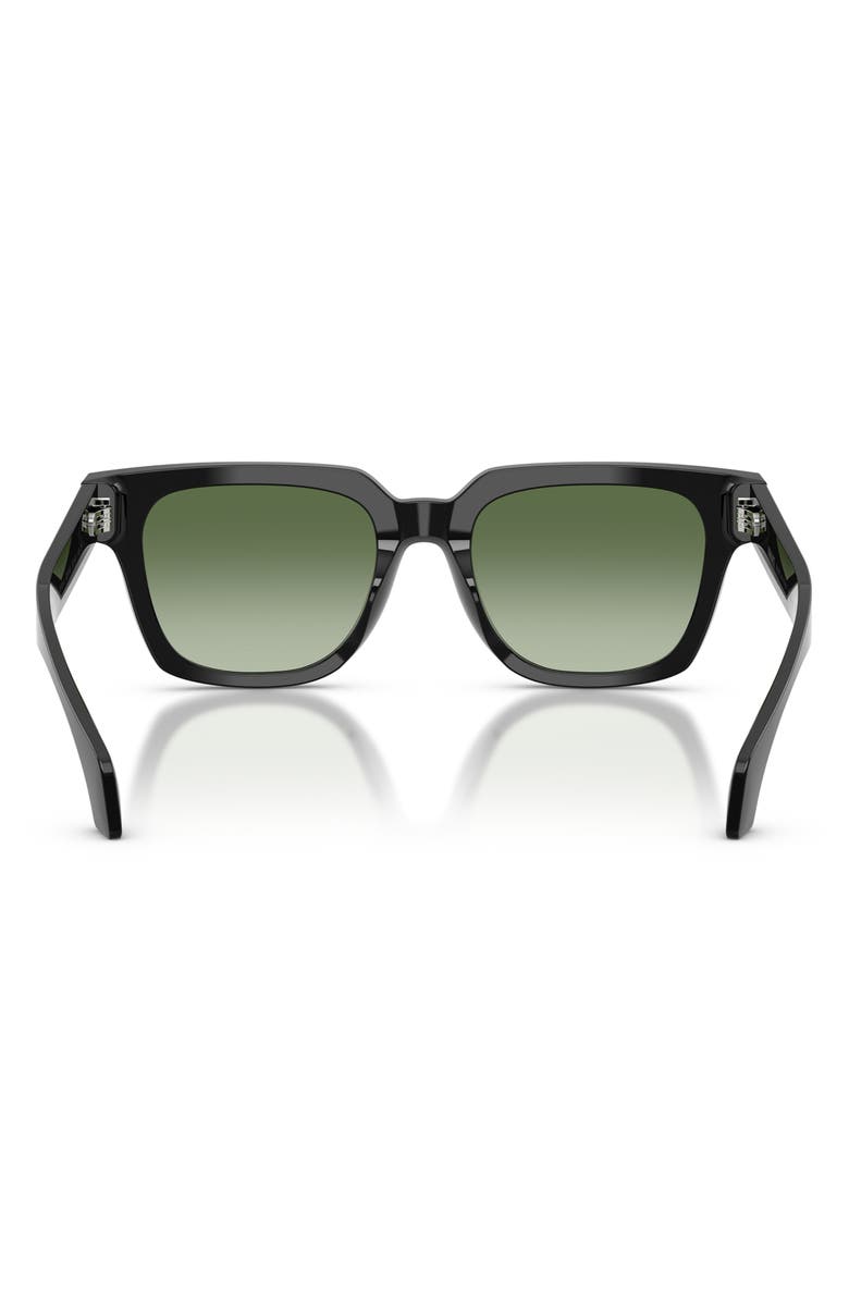Versace 52mm Square Sunglasses, Alternate, color, Black / Green Gradient