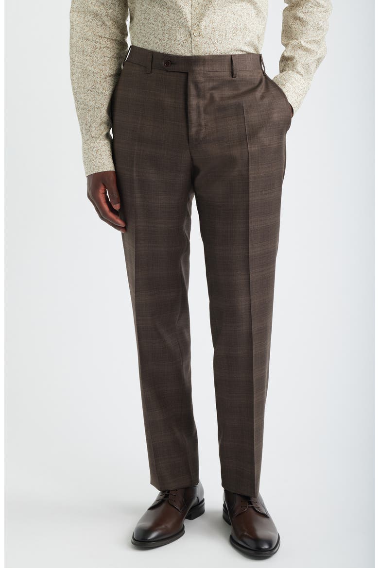 Siena Regular Fit Brown Slub Wool Suit, Alternate, color, BROWN