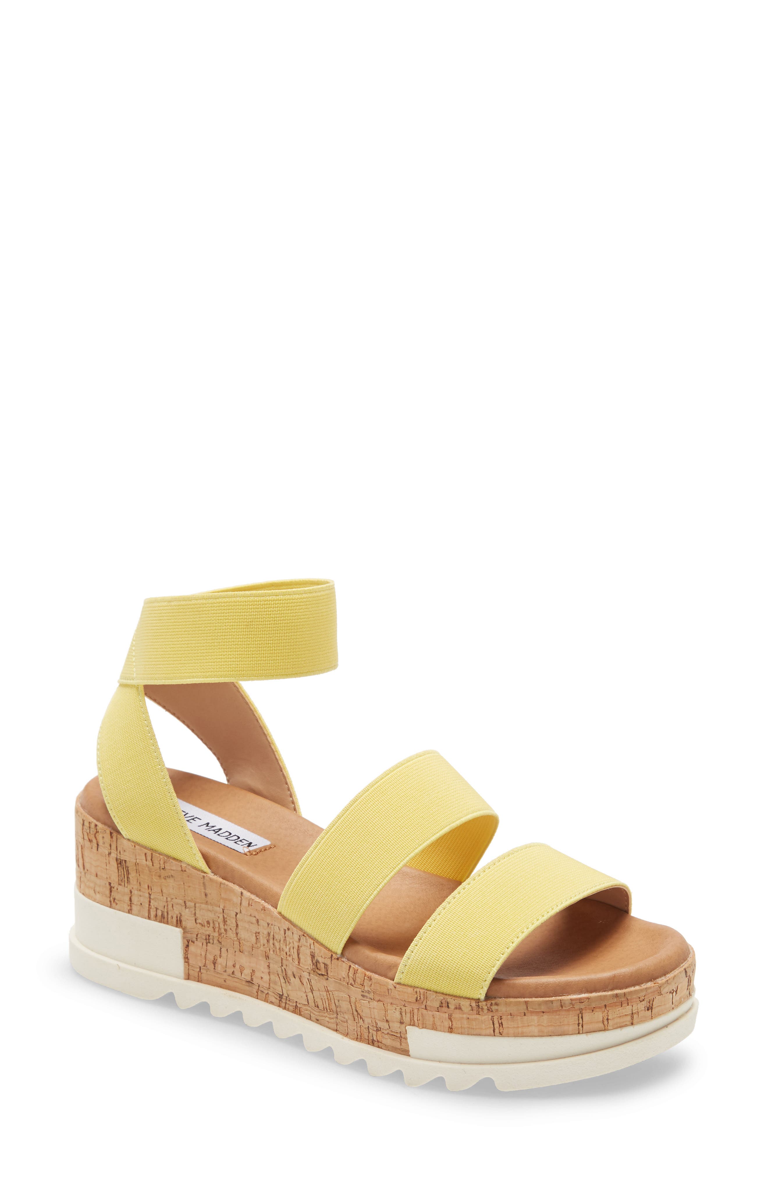 Bandi Platform Wedge Sandal, Main, color, YELLOW