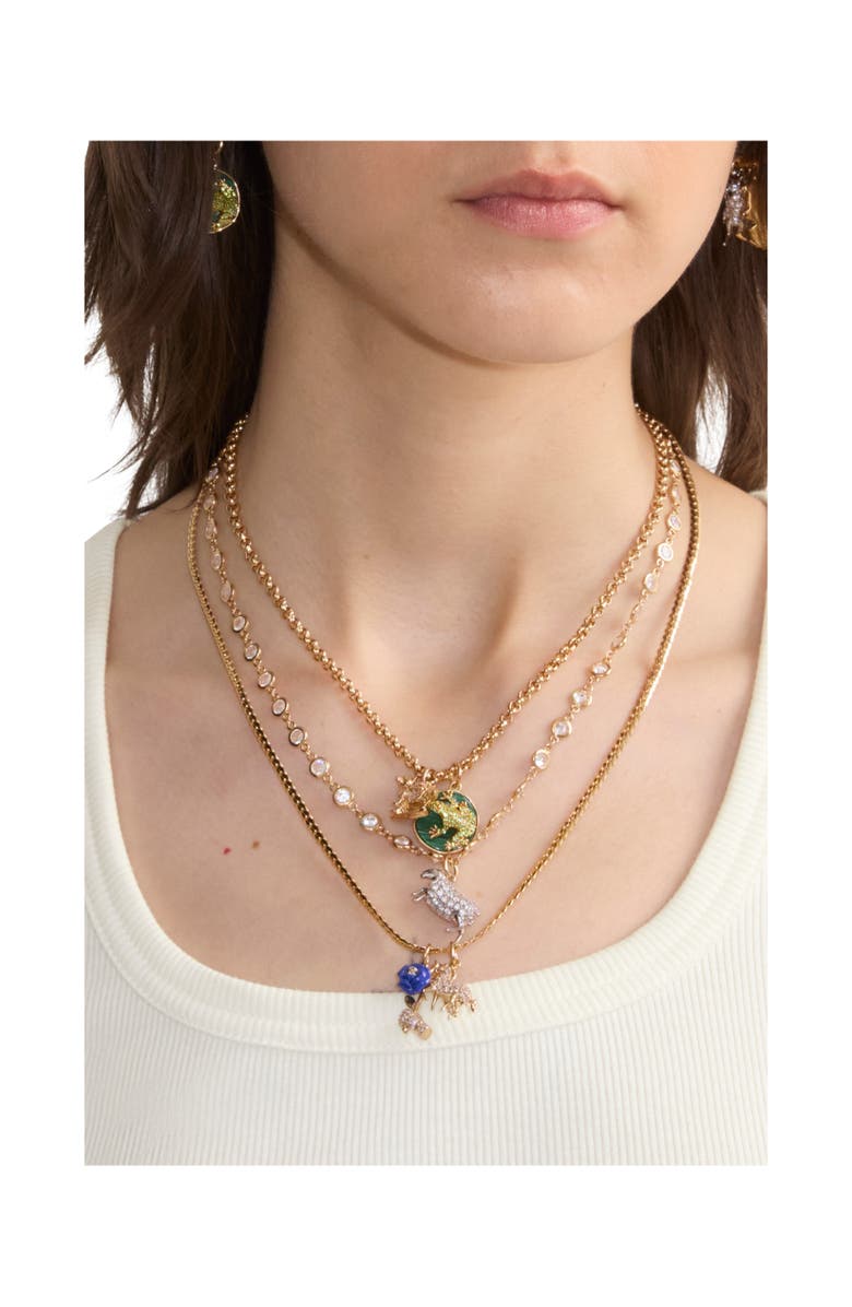 Burberry Charm Triple Layer Necklace, Alternate, color,