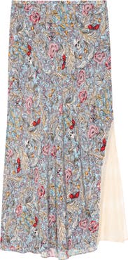 Zadig & Voltaire Jayla British Flowers Lace Inset Midi Skirt