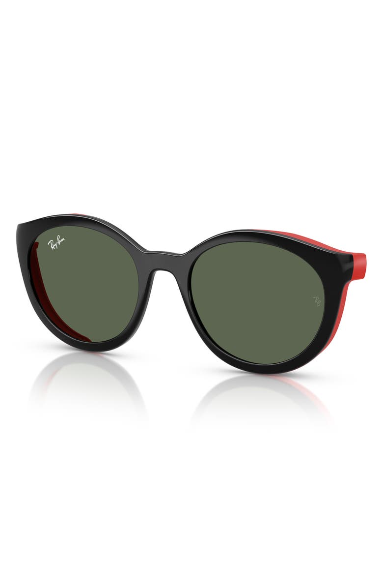 Ray-Ban Kids' 47mm Phantos Clip-On Frames, Alternate, color, Black/ Red