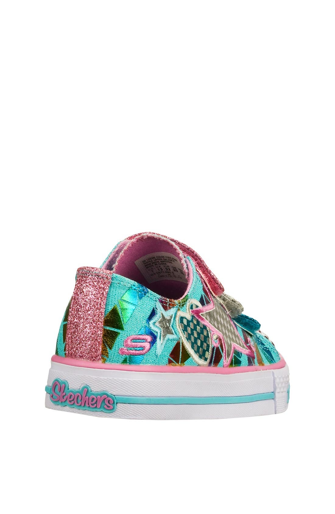 SKECHERS 'Twinkle Toes - Shuffles' Light-Up Sneaker, Alternate, color, 