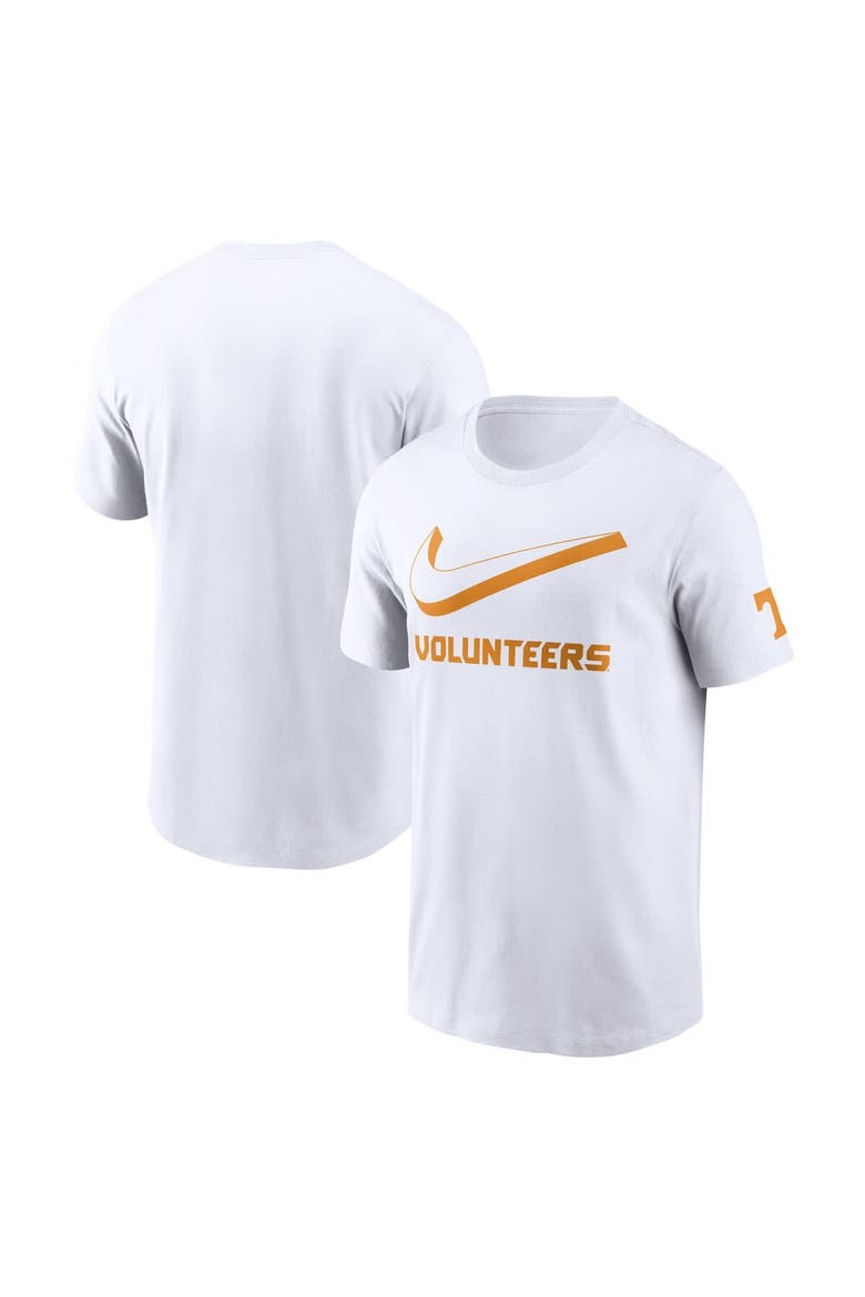 Men's Nike White Tennessee Volunteers Primetime 2-Hit Swoosh T-Shirt, Alternate, color, White