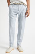 Eleventy Pleated Tapered Linen Pants