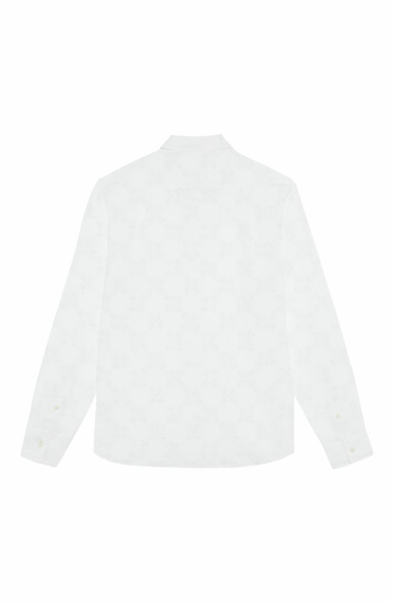 Vilebrequin Men's Solid Linen and Cotton Shirt, Alternate, color, Blanc