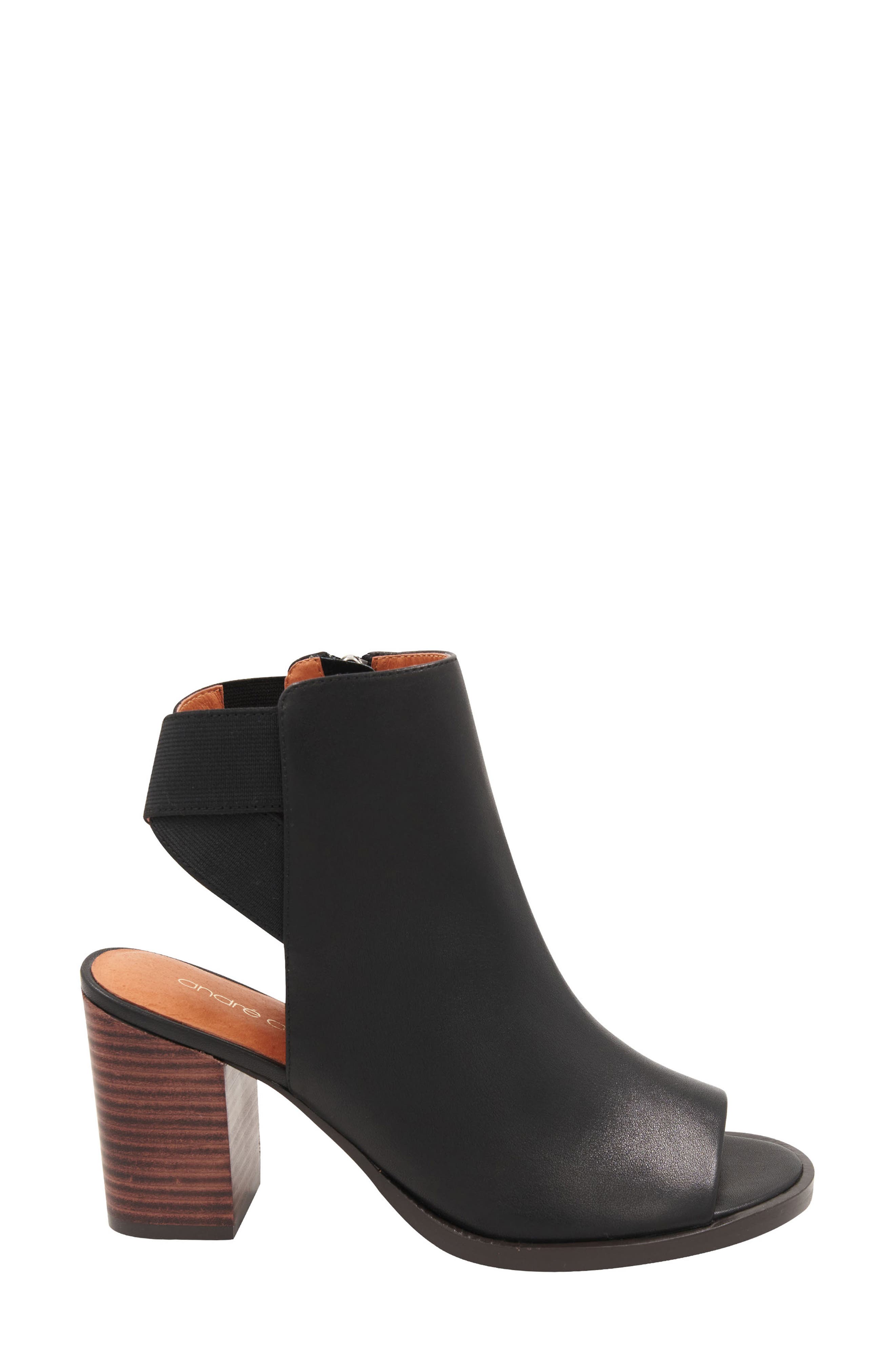 André Assous Zazie Peep Toe Sandal, Alternate, color, Black