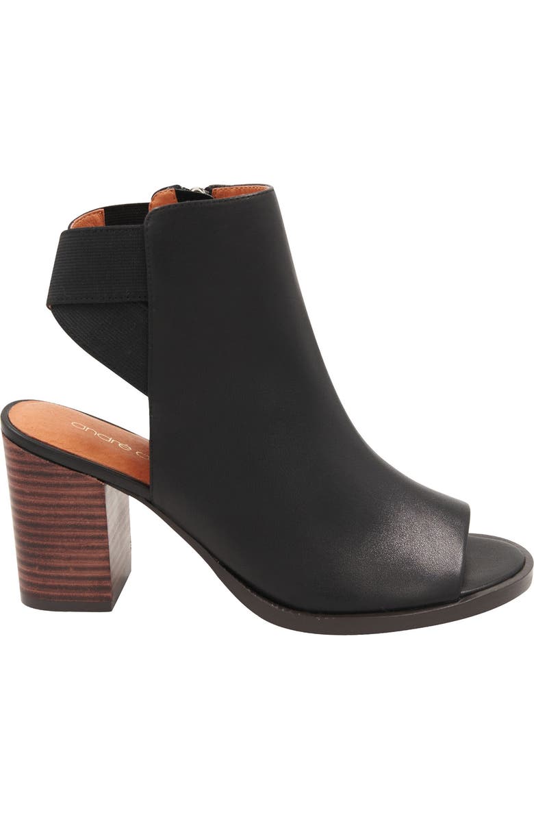 André Assous Zazie Peep Toe Sandal, Alternate, color, Black