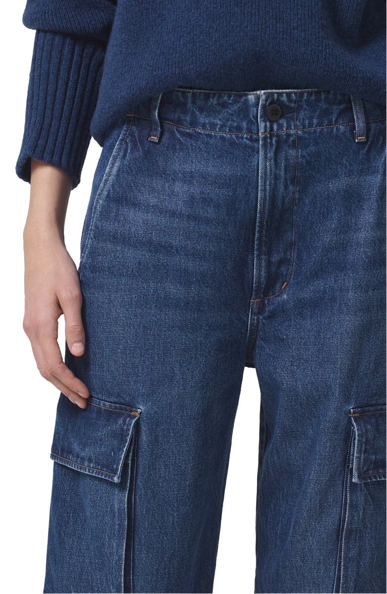 Citizens of Humanity Delena High Waist Wide Leg Cargo Jeans, Alternate, color,
