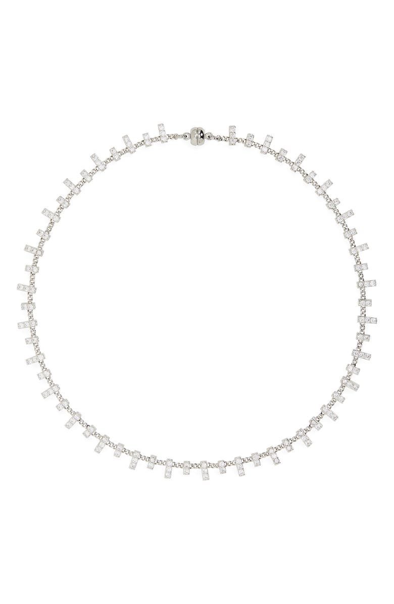 Luv AJ The Pavé Bar Chain Necklace, Main, color, 